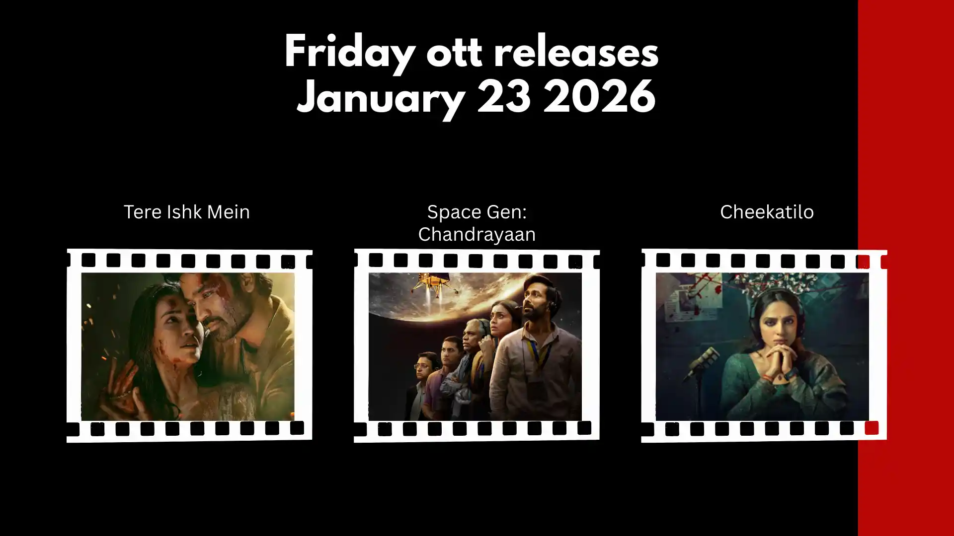Friday ott releases January 23 2026